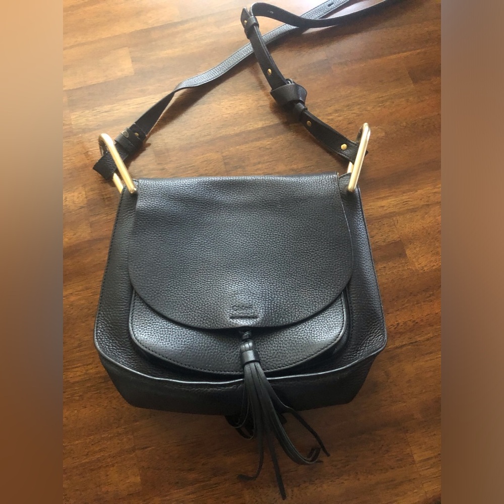 VGUC Chloé Hudson Medium Tassel Shoulder Bag in Calf Skin Leather! - Picture 5 of 16